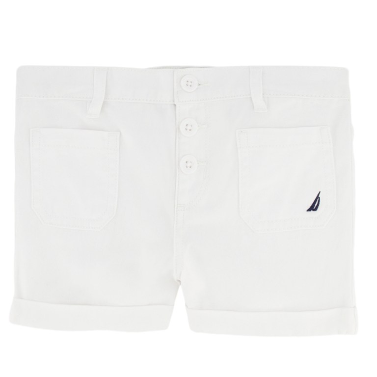 Nautica Cuffed Pull-on (8-16) Korte Broek Meisjes Wit Lichtturkoois | XhMnYQ4l