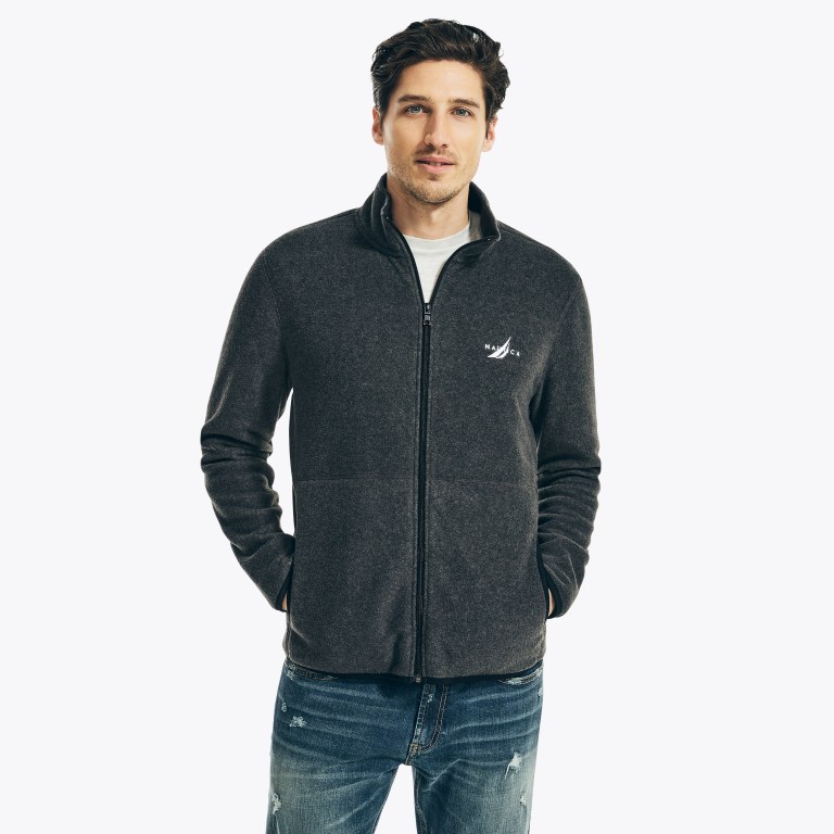 Nautica Full-zip Nautex Fleece Sweatshirts Heren Grijs | DRsCCr2i