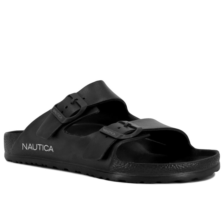 Nautica Gesp Badslippers Heren Zwart | aYoAXKzF