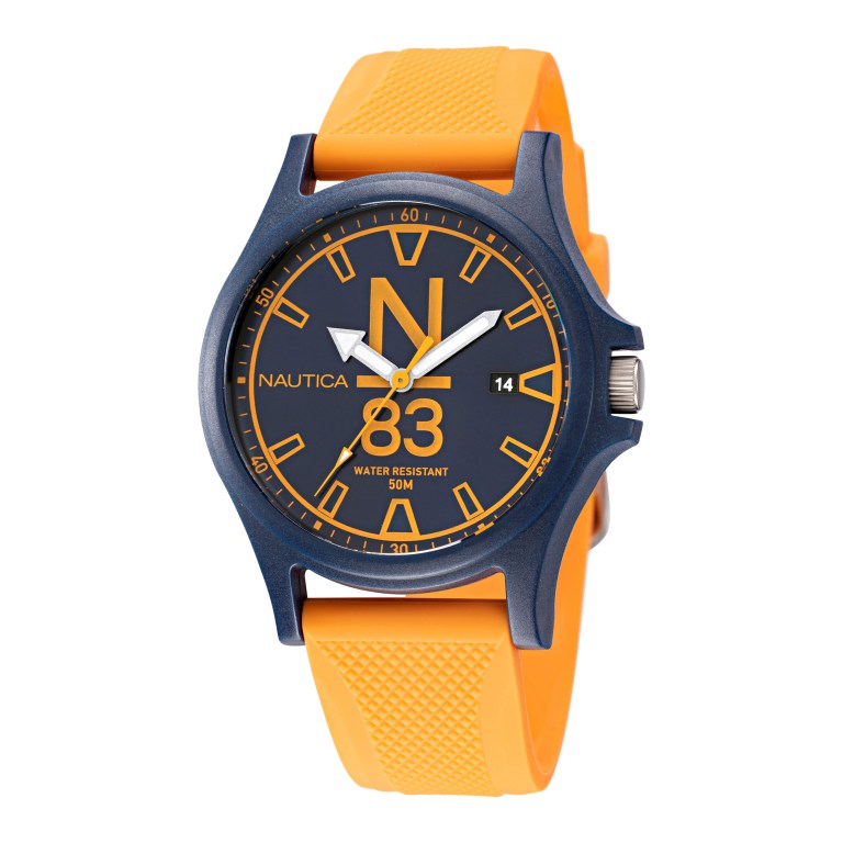 Nautica Java Sea Textured Siliconen 3-hand Horloge Heren Gekleurd | Eh3o1gy8