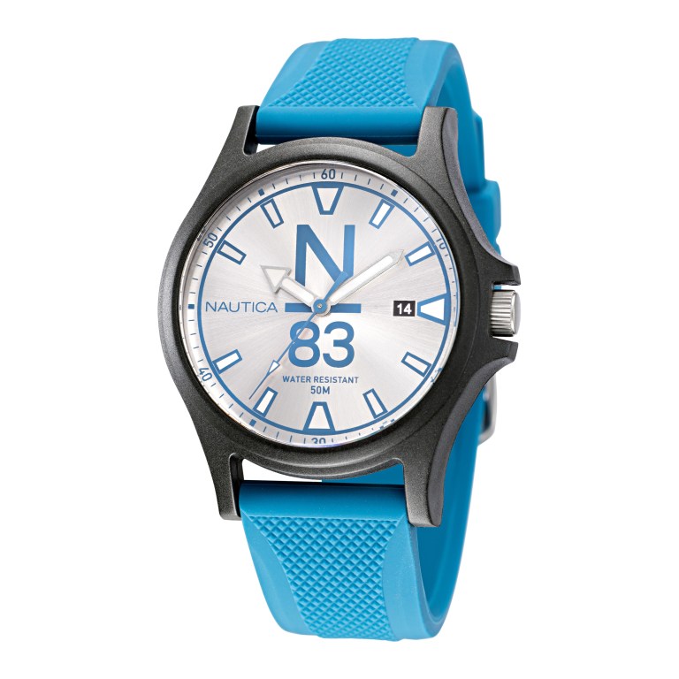 Nautica Java Sea Textured Siliconen 3-hand Horloge Heren Gekleurd | fqzxImrd