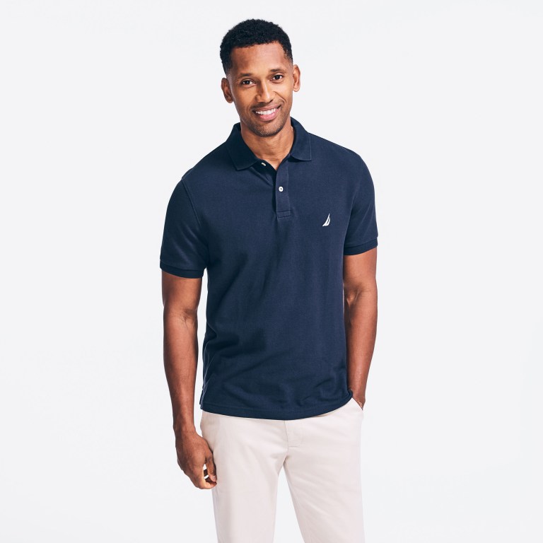 Nautica Klassieke Fit Deck Poloshirt Heren Donkerblauw | 0Lg9eflv