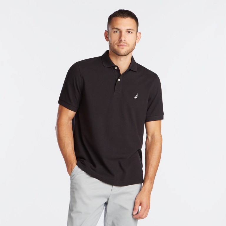 Nautica Klassieke Fit Deck Poloshirt Heren Zwart | iwkVXbYi