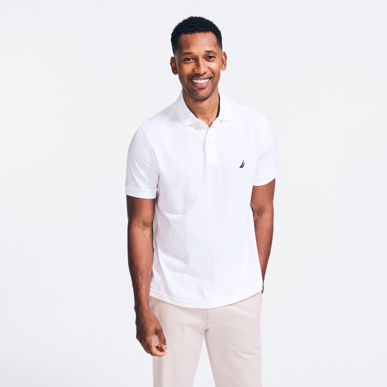 Nautica Klassieke Fit Deck Poloshirt Heren Wit | rW8beul8