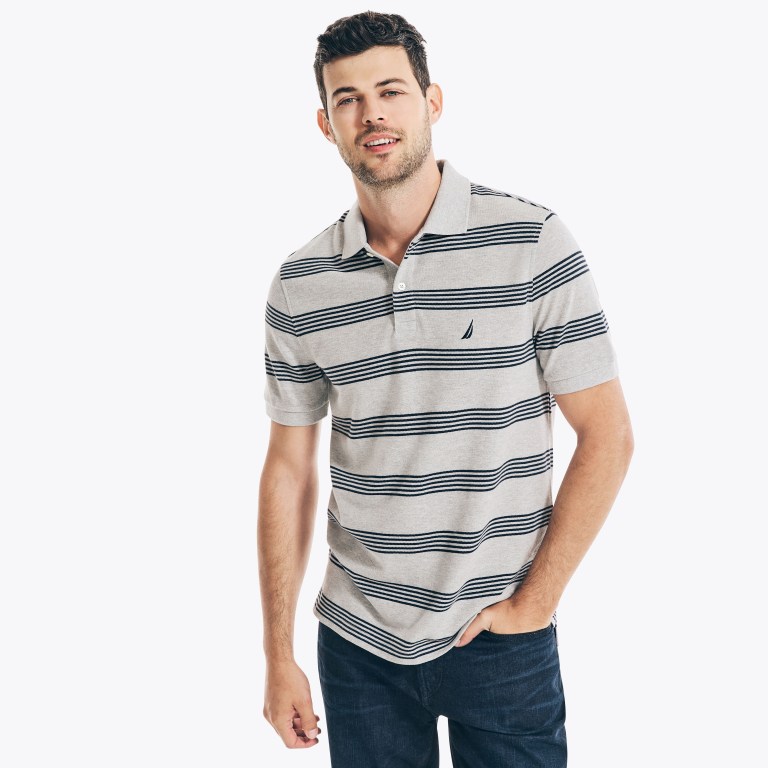 Nautica Klassieke Fit Striped Deck Poloshirt Heren Grijs | 0txacxe4