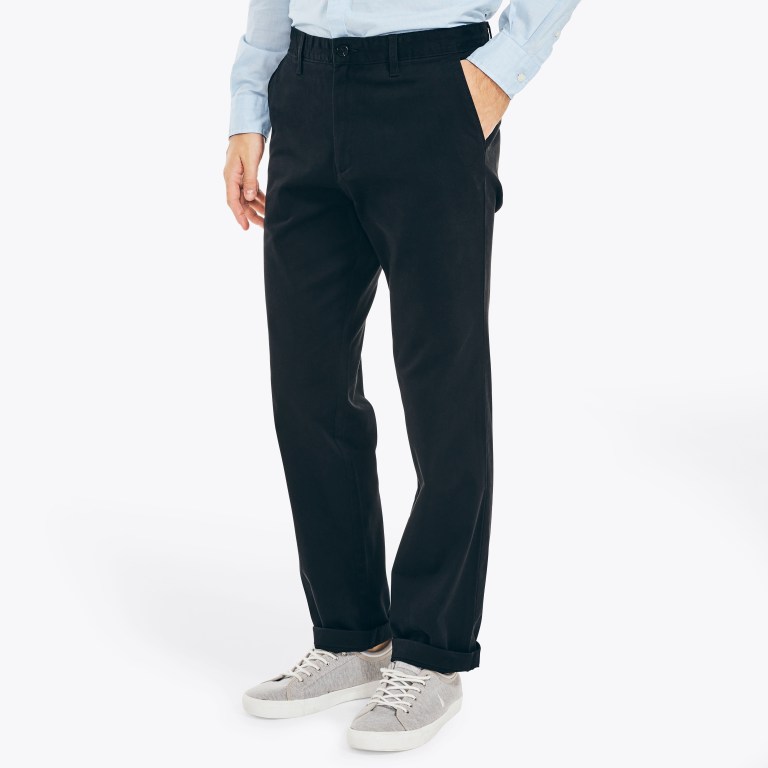 Nautica Klassieke Fit Twill Broek Heren Zwart | RfN3hpCo