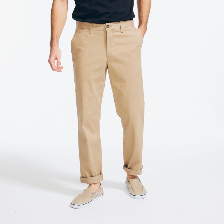 Nautica Klassieke Fit Wrinkle-resistant Deck Broek Heren Khaki | UXimgMQH