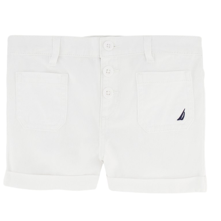 Nautica Little Cuffed Pull-on (4-7) Korte Broek Meisjes Wit Lichtturkoois | uRLa75aC