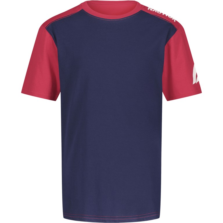 Nautica Little Shoulder Logo (4-7) T-shirts Jongens Donkerblauw | PDvF3kAV