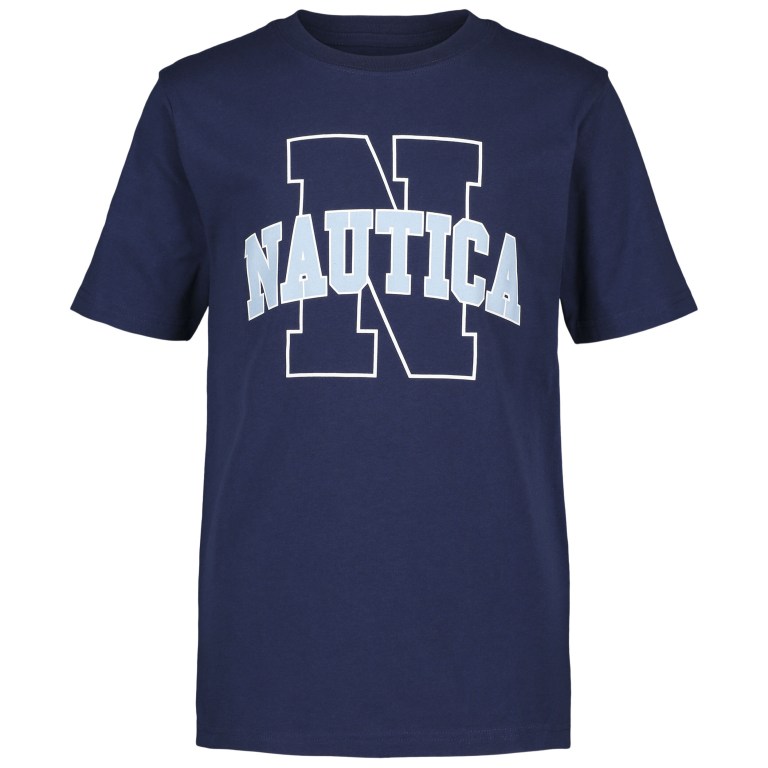 Nautica Little Throwback Grafische (4-7) T-shirts Jongens Donkerblauw | J5yO75UZ