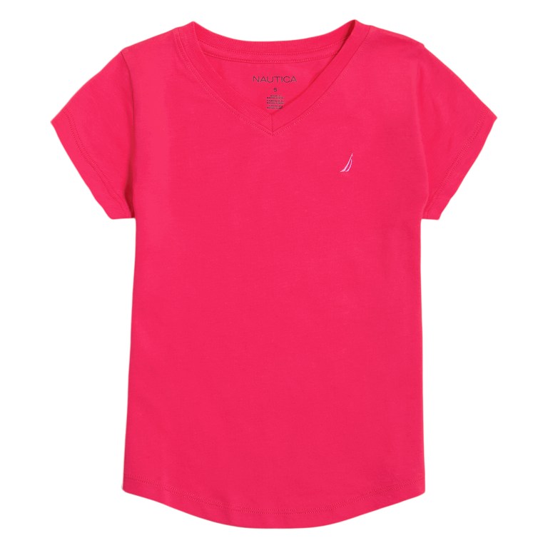 Nautica Little V-neck (4-7) T-shirts Meisjes Roze | SrPh6S3I