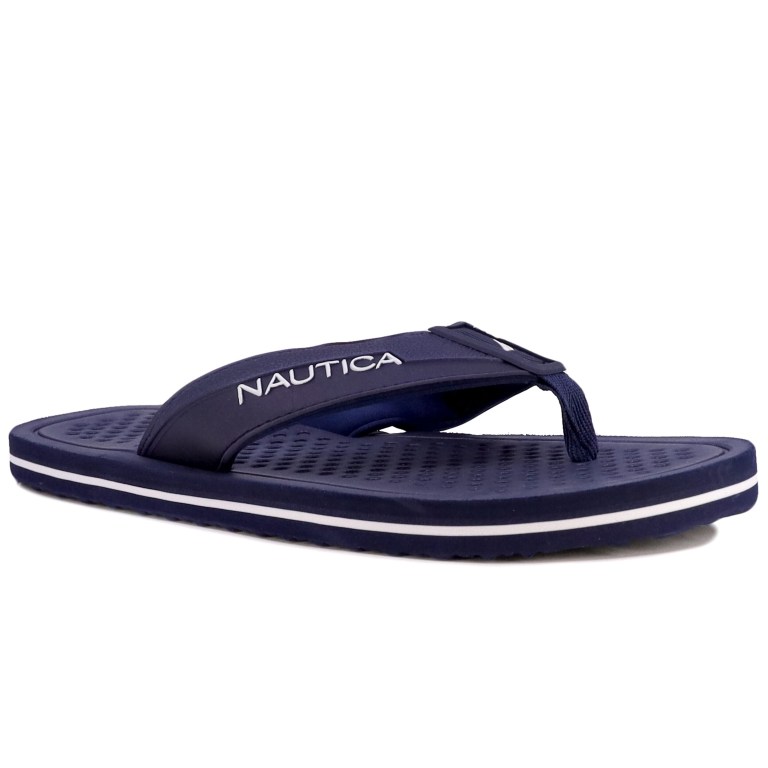 Nautica Logo String Teenslippers Heren Blauw | WZNPVq4S