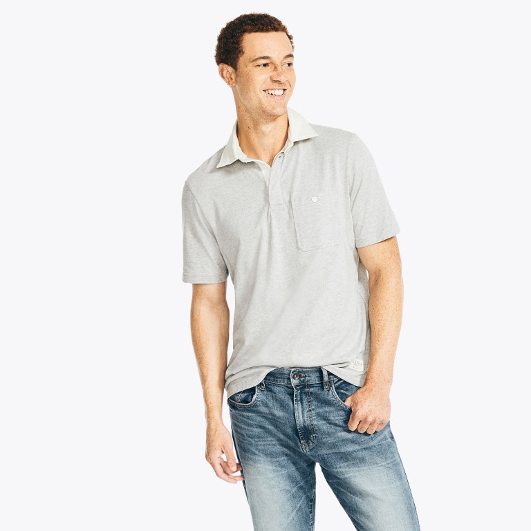 Nautica Nautica Co. Klassieke Fit Poloshirt Heren Grijs | AJ2FRkZT