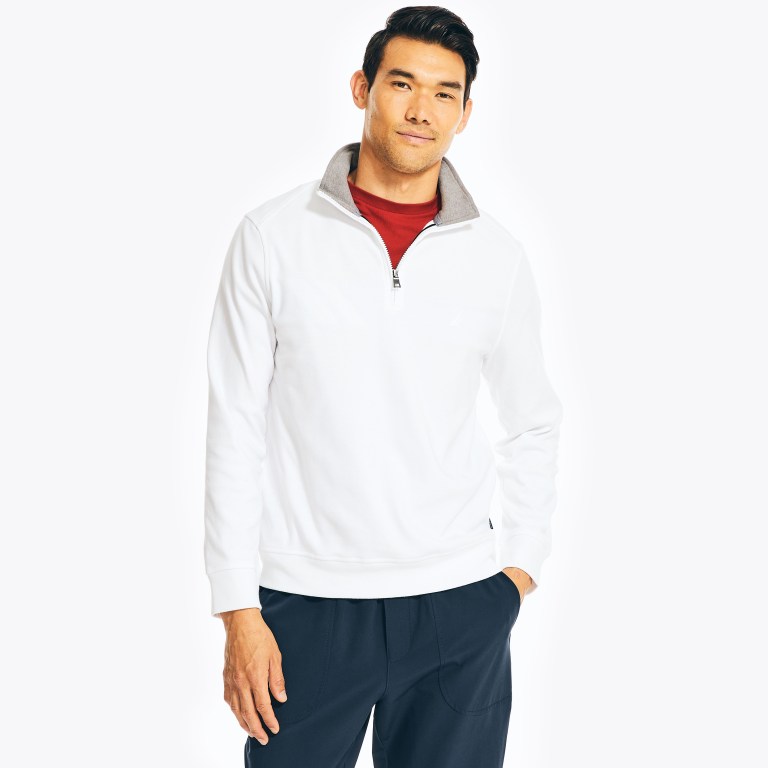 Nautica Navtech Half-zip Sweatshirts Heren Wit | j6sHIgqa