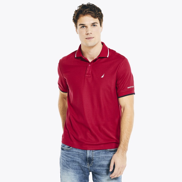 Nautica Navtech Sustainably Crafted Klassieke Fit Poloshirt Heren Sepia | rZOEoBdk