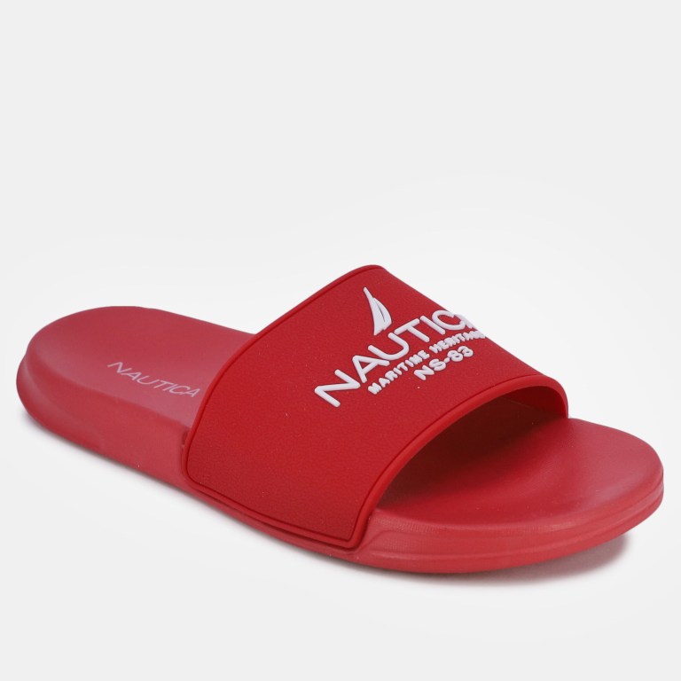 Nautica Ns-83 Logo Badslippers Dames Rood | 1AAg7J9W