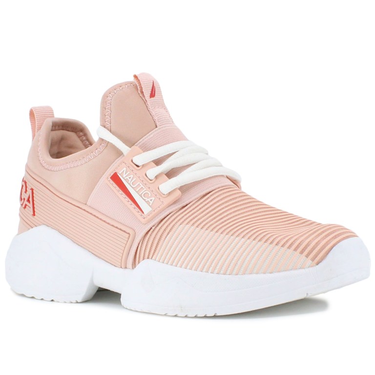 Nautica Nylon Mesh Sneakers Dames Rood | 7feNkK20