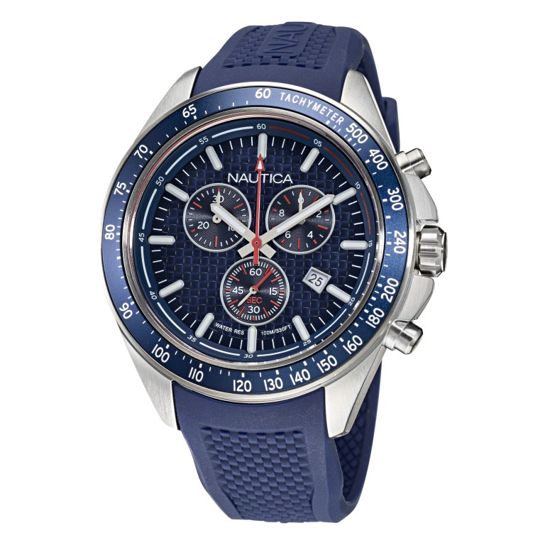 Nautica Ocean Beach Chronograaf Textured Siliconen Horloge Heren Gekleurd | YxQTeSPm