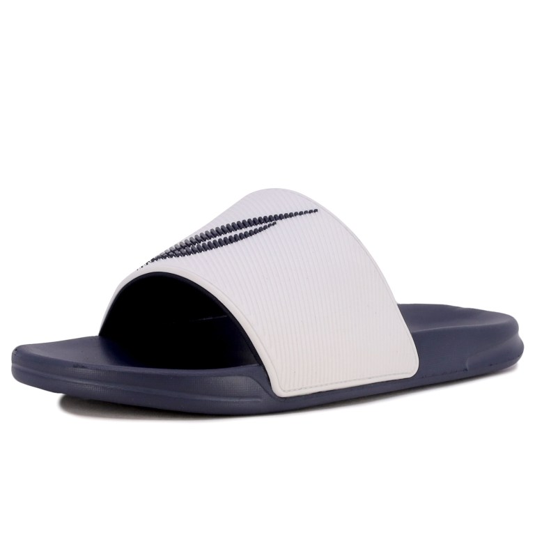 Nautica Oversized J-class Badslippers Heren Wit Lichtturkoois | H4iDVleY