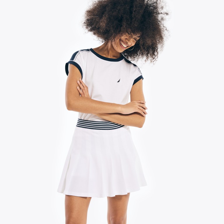 Nautica Pleated Tennis Skort Rokken Dames Wit | OezGOkyR