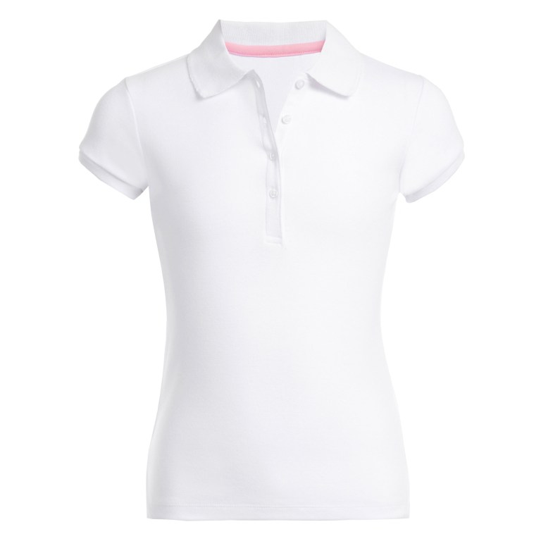 Nautica Sleeve (7-16) Poloshirt Meisjes Wit Lichtturkoois | NfSZZN6B