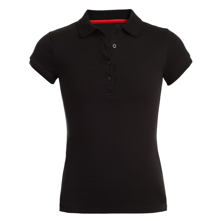 Nautica Sleeve (7-16) Poloshirt Meisjes Zwart | qYfJwpQR