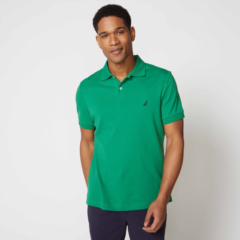 Nautica Slim Fit Interlock Poloshirt Heren Groen | WPgDBoFN