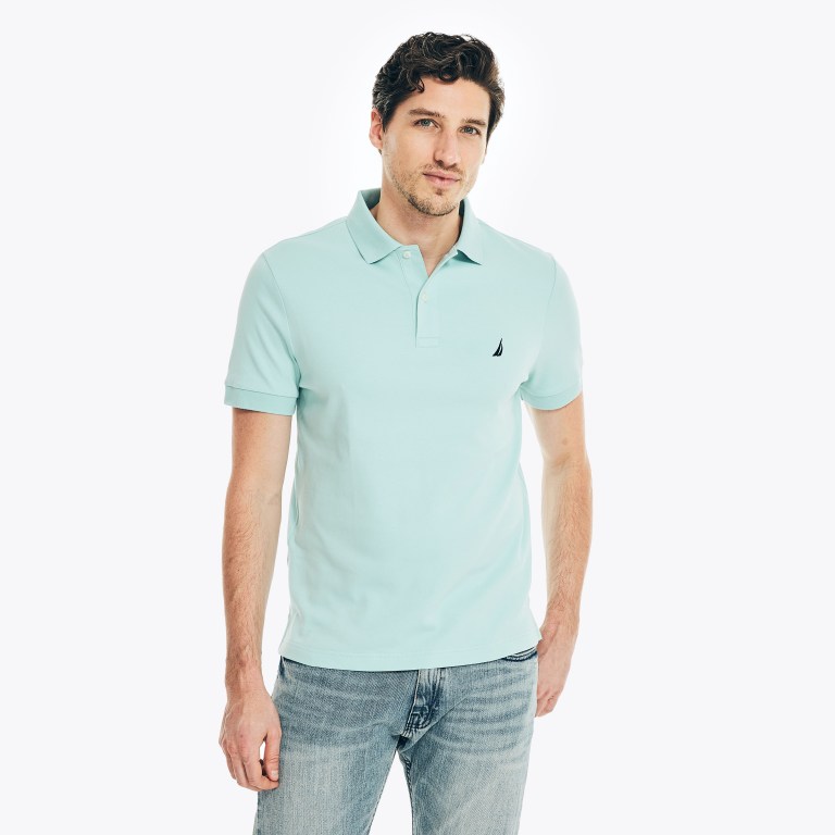 Nautica Slim Fit Interlock Poloshirt Heren Wit | XbNL6nCd