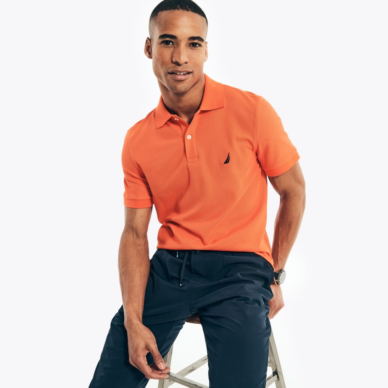 Nautica Sustainably Crafted Deck Poloshirt Heren Oranje | A7nlMteT