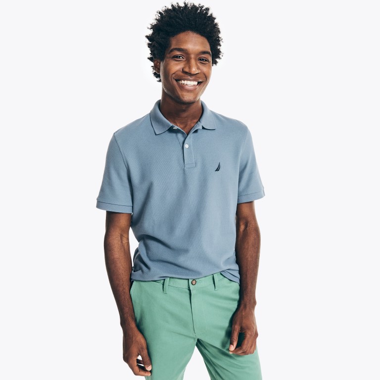 Nautica Sustainably Crafted Deck Poloshirt Heren Turquoise | CwjiiFc4