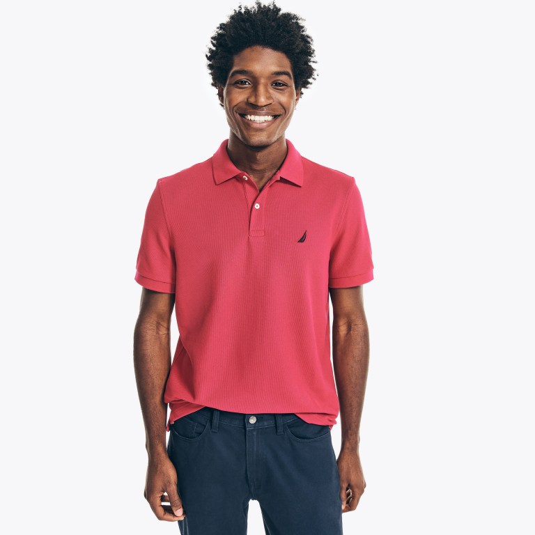 Nautica Sustainably Crafted Deck Poloshirt Heren Lichtroze | NfB9GK2j