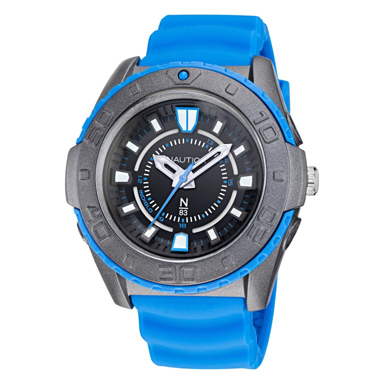 Nautica Textured Siliconen 3-hand Horloge Heren Gekleurd | HXPQ3oyO