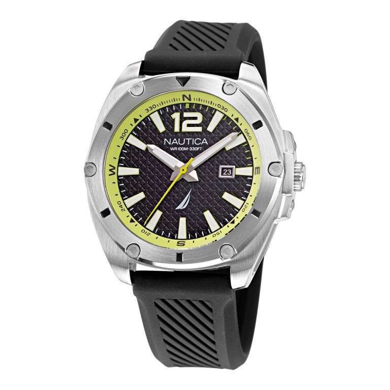 Nautica Textured Siliconen 3-hand Horloge Heren Gekleurd | sxNgDZ3O