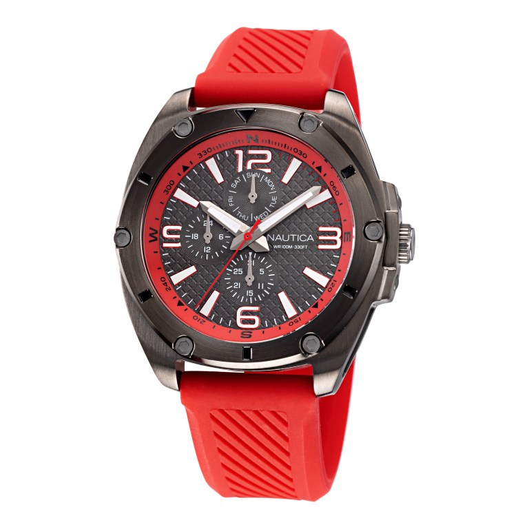 Nautica Textured Siliconen Multi-function Horloge Heren Gekleurd | gYVbbzQr