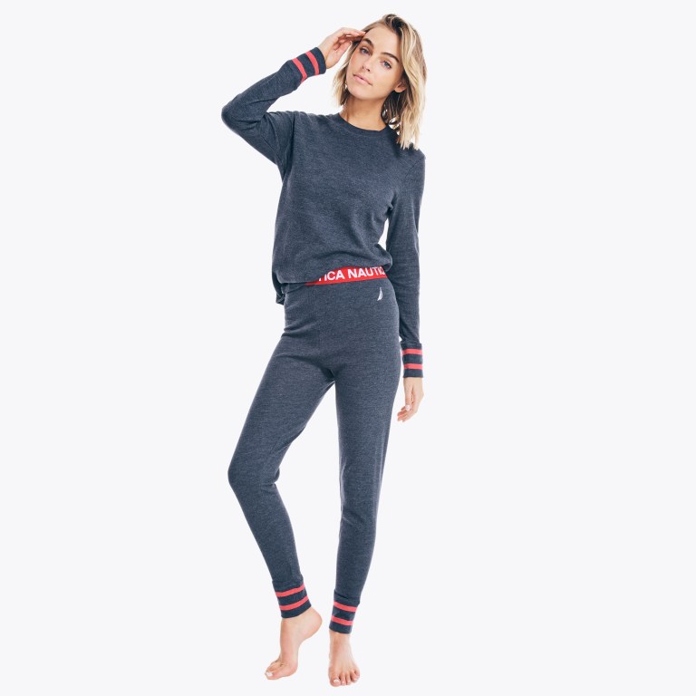 Nautica Thermal Set Sleepwear Dames Donkerblauw | T2bcirwq