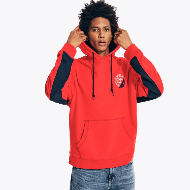 Nautica Urban Necessities X Nautica Grafische Pullover Hoodie Sweatshirts Heren Rood | w3hzCqq6